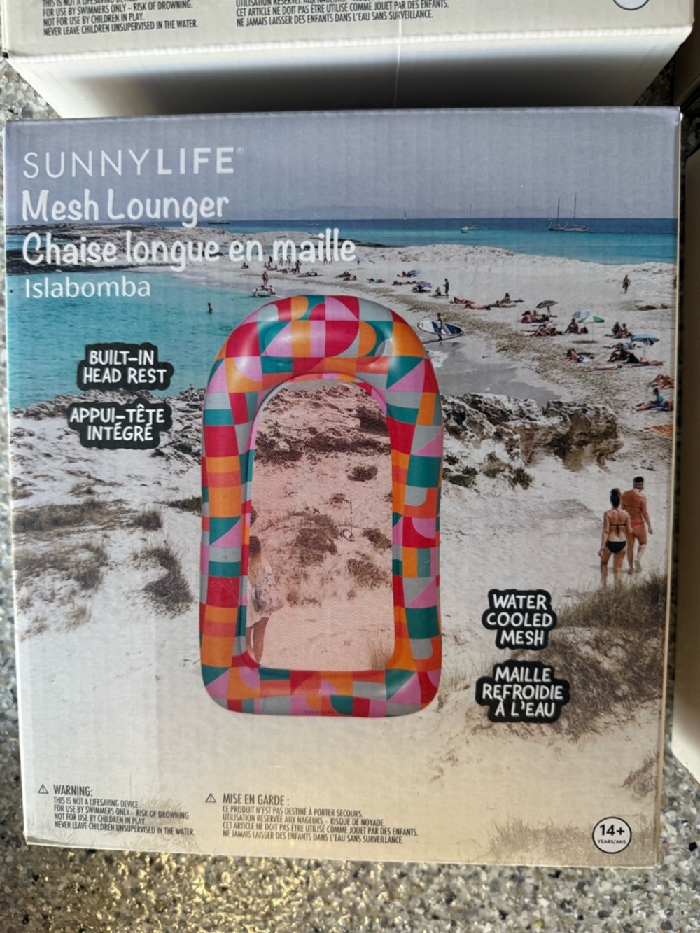 NEW SUNNYLiFE Multicolor Islabomba Mesh Lounger - Vibrant Pool Float Floatie